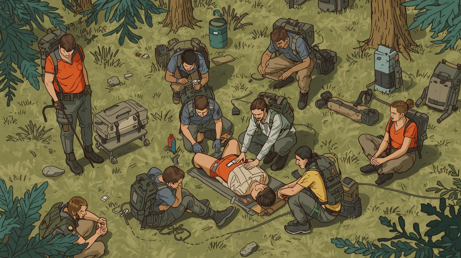 design a first aid and wilderness training picture